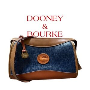 -SOLD- Dooney & Bourke Navy and Tan Crossbody Bag